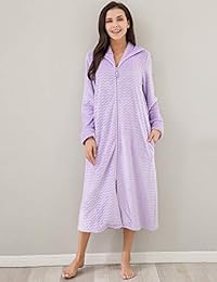 Richie House RHW2856 - Albornoz para mujer (forro polar, con cremallera, talla S-XL)
