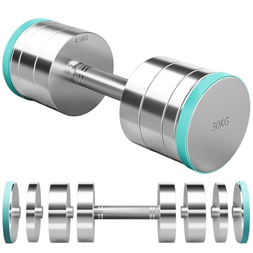 Dripex Hanteln Set 1x30kg, Verstellbare Kurzhanteln 2er Set oder Einzeln aus Stahl, Gewicht von Einzelnen Hantel: 2,5kg, 5kg, 7,5kg, 10kg, 15kg, 25kg,