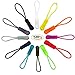 EuTengHao 120 Pcs Zipper Pulls - Nylon Cord Zipper Extension Pulls for Clothes, Backpacks, Traveling Case, Handbag, Purse, Tents (12 colors)
