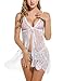 Avidlove Women's Lace Pajamas Floral Babydoll Nightgown G-String