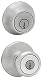 Kwikset 690 Tylo Entry Knob and Single Cylinder Deadbolt Combo, Satin Chrome, Pack of 6