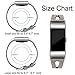 Maledan Bands Compatible for Fitbit Charge 2, Slim Genuine Leather Band Replacement Accessories Strap for Fitbit Charge 2, Women Men, Large, Gray
