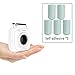 Glossy Printable Sticker Paper Roll -Pack of 5 Pcs White Direct Thermal Paper Self-Adhesive 57x30mm for PAPERANG Mini Wireless Mobile Instant Printer