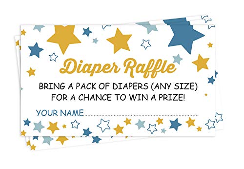 Inkdotpot 30 Baby Shower Diaper Raffle Ticket Lottery Insert Cards Supplies Games For Baby Shower Party Gender Neutral Bring A Pack Of Diapers To Win Favors Gifts And Prizes — image 1