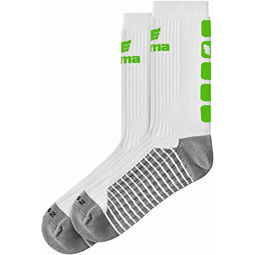 Erima Unisex CLASSIC 5-C Socken (2181915), weiß/green, 47-50