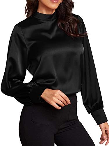 satin bell sleeve top