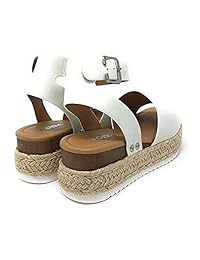 Sandalias de playa de verano para dama con cuña abierta, tobillera, plataforma plana