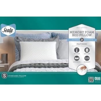 Amazon Com Sealy Memory Foam Bed Pillow Home Kitchen
