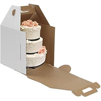 cake tall box pack carrier layer kraft plain packaging