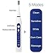 2NICE Electric Sonic Toothbrush Cordless Rechargeable Teeth Brush with 5 optional Modes and 4 Replacement Heads