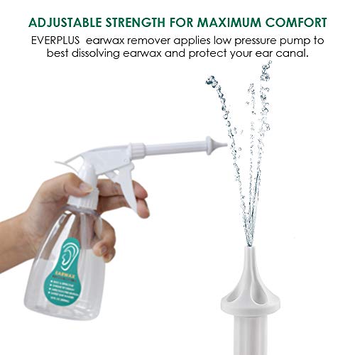 Earwax Removal Kit for Ear Cleaning, Ear Wax Removal Tool for Ear Irrigation, Earwax Romover for Adults and Kids,Ear Washer Bottle (Upgraded)