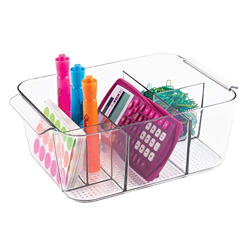 InterDesign Cosmetic Organizer Tote for Vanity Cabinet to Hold Makeup, Beauty Products - Clear - Thumbnail 4
