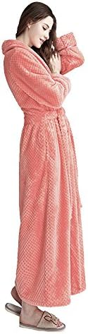 AIMY Shop Sexy Unisex Long Classic Sleeping Robes Housewear Solid pink Soft to Skin Warm Keeping