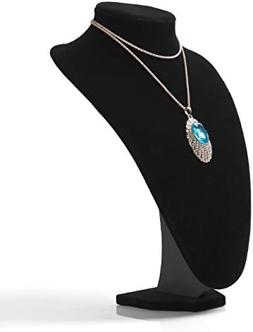 Black Velvet Pendant Necklace Display Pedestal Jewelry Chain Holder Stand Show Pedestal Jewelry Chain Holder