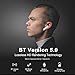 Upgraded Bluetooth 5.0 Wireless Earbuds, Bluetooth Headphones with 35 Hour Playtime Deep Bass HiFi 3D Stereo Sound, Built-in Mic Earphones with Portable Charging Case for Smartphones and Laptops