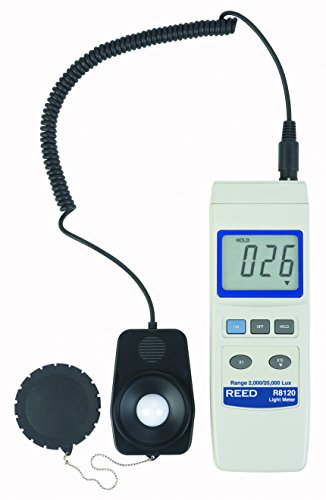 REED Instruments R8120 Lux Light Meter with Detachable Sensor, 20,000 Lux