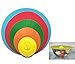 JJMG Food Grade Silicone Bowl Lids and Food Covers, Reusable Airtight Suction (Rainbow)