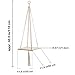 Supla 2 Pcs Wood Hanging Swing Rope Floating Shelves Macrame Shelf Hanging Planter Hanging Wooden Shelves for Plants for wall 45