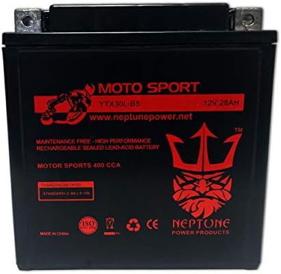 YTX30L-BS High Performance Power Sports Battery by Neptune