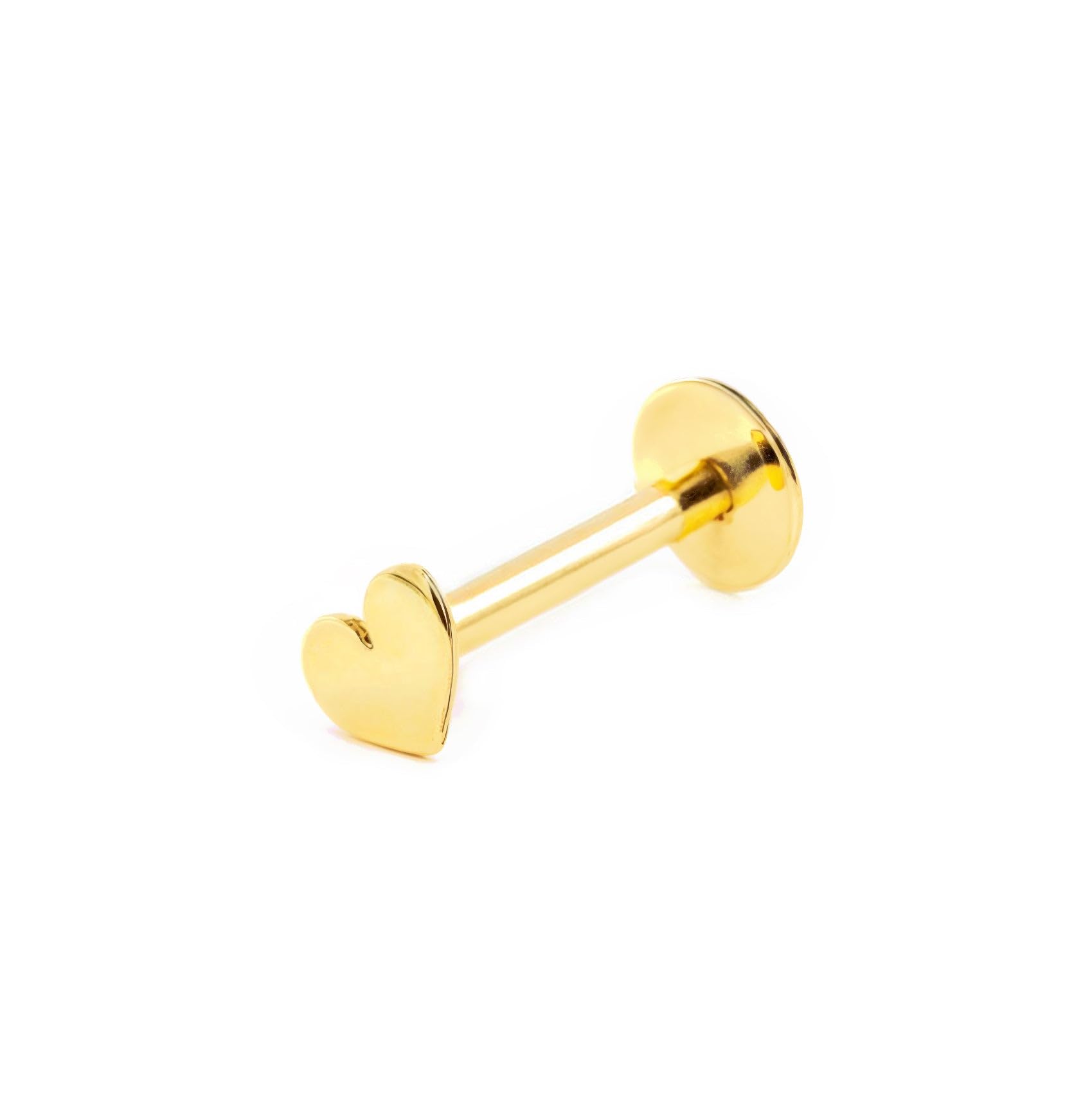 Monde Petit 9ct Yellow Gold heart lip Piercing