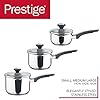 Prestige-Everyday-Cookware-Set-Stainless-Steel-5-Piece-Non-Stick Prestige Stainless Steel Non Stick Pots and Pans Set of 5 - Suitable as Induction Hob Pan Set with Straining Lids…