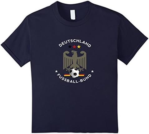 unisex-child German Football Team Jersey T Shirt for Germany Soccer Kids 8 Navy