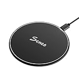 Wireless Charger, Seneo Qi Fast Wireless Charging Pad Compatible iPhone Xs/XR/XS Max/X/8/Plus, Samsung Galaxy Note 9/Note 8/S9, and All Qi-Enabled Phones (No AC Adapter)