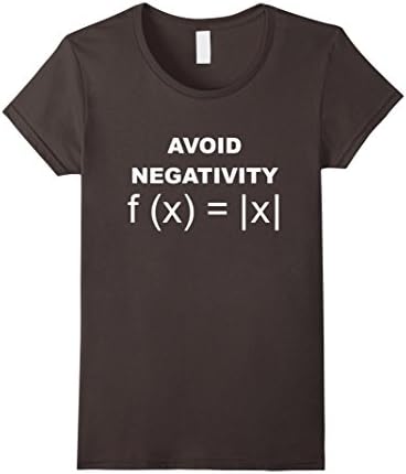 Women's Avoid Negativity Shirt Funny Math Geek Tee Large Asphalt