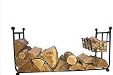 GAP GARDEN PRODUCTS Wrought Iron Firewood Log Basket with Kindling Holder view 3