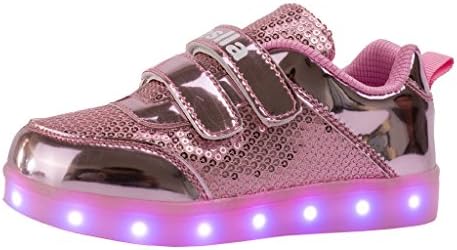 Eslla Toddler/Kid LED Color Changing Pink Light Up Sneaker - 2 M US Kid