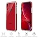 Ispider Crystal Clear Case Designed for iPhone XR, [3-Meter Anti-Fall] Premium Protective, Slim Case for Apple iPhone XR, [Hard PC Back and Dual-Layer Reinforced TPU Bumper Frame] - Red