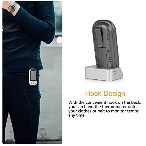 Wireless/Instant Read Meat Thermometer with Dual Probe for Smoker,Perfect for Grilling or Kitchen Use