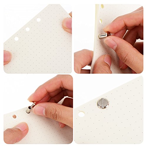 TecUnite Screw Post Metal Chicago Screws Binding Screw Leather Screw Nail Rivet Button Solid Belt Tack Screw, 1/4, 3/8 and 1/2 Inch, Silvery (75)