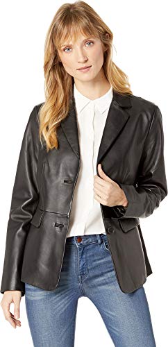 Via Spiga Womens Leather Blazer