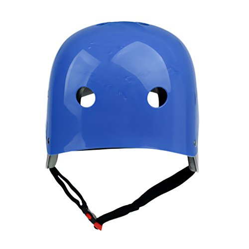 MonkeyJack Pro Safety Adjustable Helmet CE Approved for Whitewater Waterskiing Sports Kayaking Sailing Rafting Boating Head Circumference 22.4''-24.4'' - Blue - Thumbnail 4