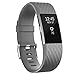 For Fitbit Charge 2 Bands, Adjustable Replacement Bands with Metal Clasp for Fitbit Charge 2 Wristbands Special Edition Black Grey Small