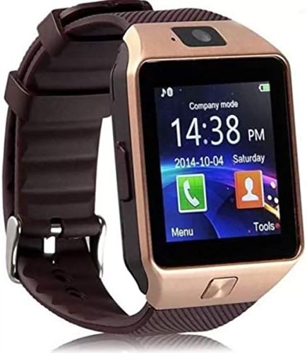 snowpack DZ09 Bluetooth Smart Watch with Touch Screen/Compatible with All 3G, 4G Phone Camera and Sim Card Support - Gold