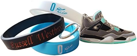HosI Silicone rubber bracelet, basketball sports wristbands (Including basketball shoe key chain) (No.0)
