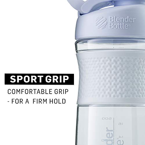BlenderBottle SportMixer Twist Cap Tritan Grip Shaker Bottle, 28-Ounce, White - Thumbnail 6