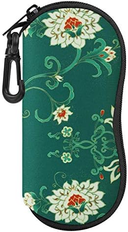 Sunglasses Soft Floral Case Ultra Light Neoprene Zipper Eyeglass Case With Belt MoKo Sunglasses Soft Case Ultra Light Neoprene Zipper  main image 2