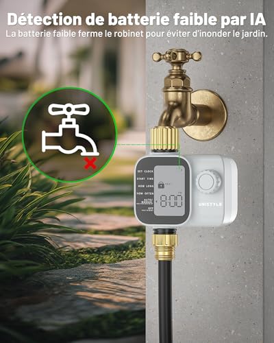 Unistyle Watering Timer | New Edition 2026 – Automatic Garden Watering, Simple and Intuitive Use, Brass Fitting, IP55 Protection Rating, Flexible Watering Programs