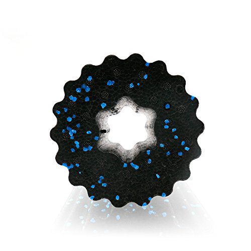 9horn High-Density Foam Roller Extra Firm With Ripples for Deep-Tissue Massage Blue Speckled