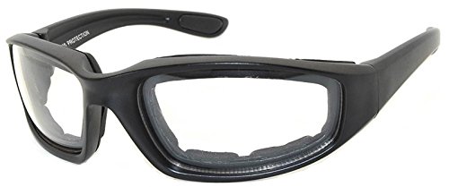 Motorcycle Padded Foam Glasses Clear Lens Owl