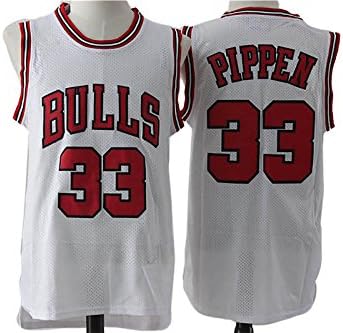 Chicago Scottie Pippen Mens Jersey White Red Retro XL