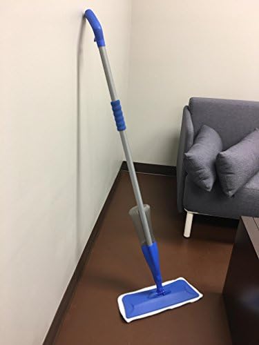 Preening Spray Mop Comes With One FREE Microfiber Head | Body is 56-inches in Length With 15-inch Wide Head | Swiveling Head Rotates 360 Degrees