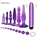 Bantie 8PCS Anal Butt Plugs Trainer Kit Beginner Set Medical Silicone Prostate Massager(Purple)