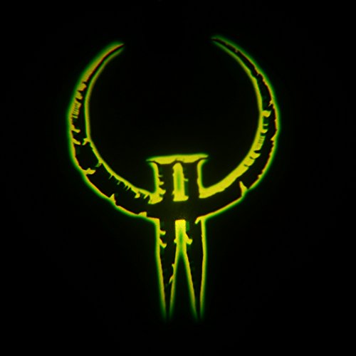 SHE'OÂ® 2x Green thor quake nail logo Car Door step projector LED projection welcome logo shadow ghost light lamp--wired type
