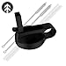 Straw Lid Fits Hydroflask Wide Mouth | Flip Lids Top Cap Straw Brush for Widemouth Sports Water (1 Lid, 1 Lid 2 Straws 1 Brush 1 Handle)