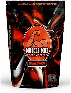 Coffee Protein Powder: Muscle Mud Protein Coffee, High Quality Protein Infused Coffee, Infused with GenePro Protein - Dark House Roast