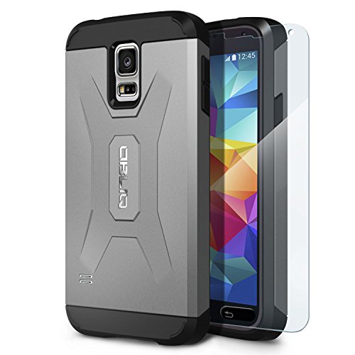 Galaxy s5 case, obliq [xtreme pro][gun metal] + screen …